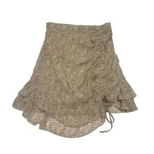 Nasty Gal Micro Floral Ruffle Mini Skirt